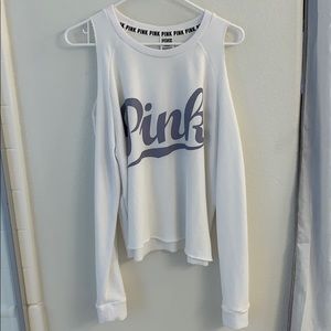 Off the shoulder pink long sleeve